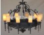 1215-10 Spanish/Mediterranean Style Iron Chandelier Gothic Castle