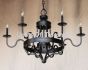 1095-6 Transitional Mediterranean Style Wrought Iron Chandelier