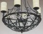 1266-6 Spanish Wrought Iron Chandelier 