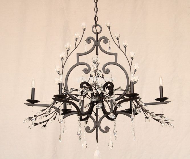 3121-6 Wrought Iron Italian Style Chandelier