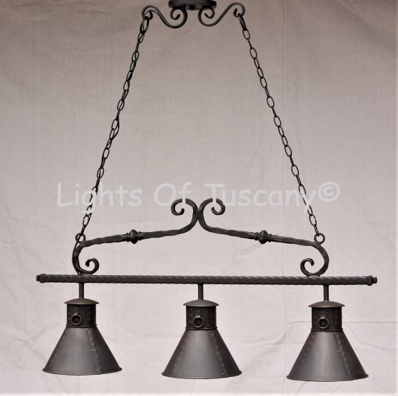 Italian Rustic Country Hanging Light Pool Table Kitchen Nook 