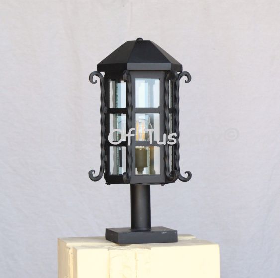 7530-1P Spanish Revival / Santa Barbara Style Pier Mount Post Light for Column