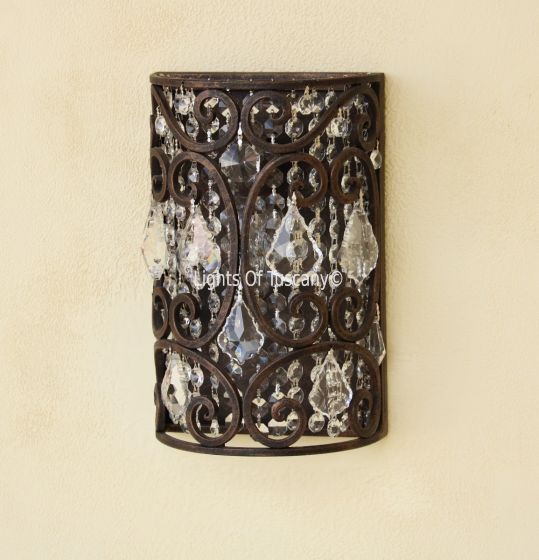 51035-1 Spanish Style Crystal Wall Light