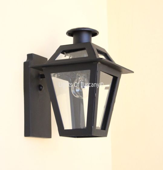 6928-1 Contemporary Iron Outdoor Wall Light Lantern