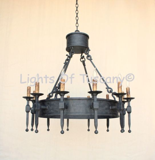 1937-12 Iron Chandelier