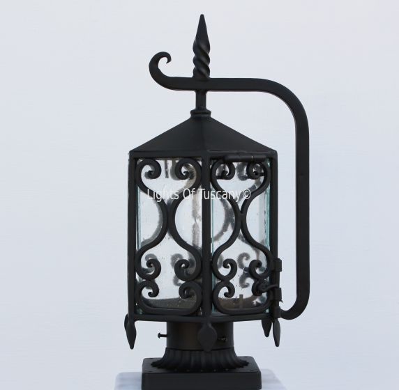 Outdoor Post Lighting-Hand Forged-Wrought Iron