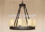 2802-8GLS Contemporary Style Wrought Iron Chandelier