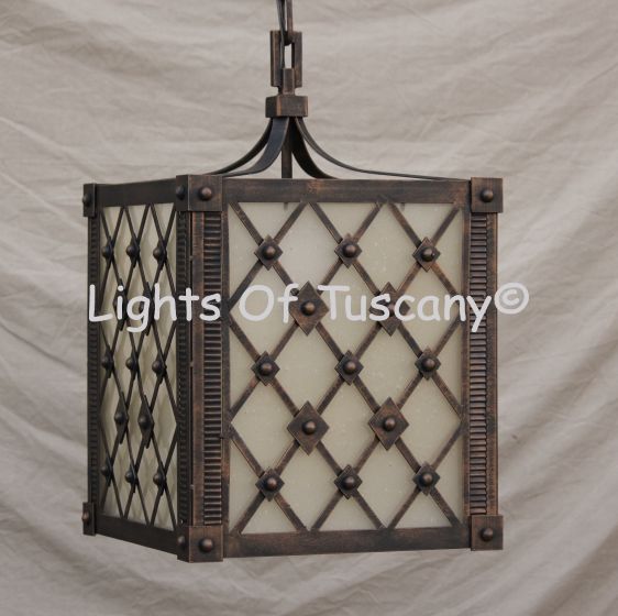 pendant-lighting-hanging-Hand-Forged Wrought Iron/ Contemporary lantern