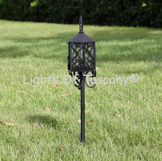 7654-1 Spanish Revival Outdoor Lantern Landscape Light