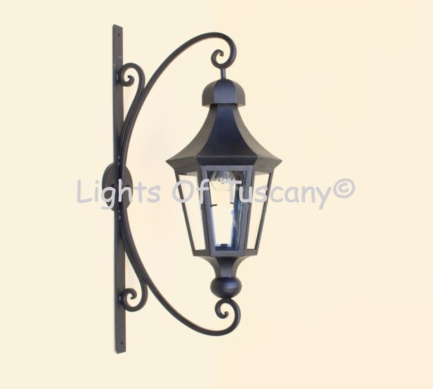 8216-1 Traditional Mediterranean Outdoor Iron Wall Lantern