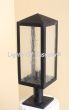 6958-1P Contemporary Outdoor Iron Post Light
