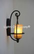 5236-1 Tuscan Style Iron Hanging Glass Candle Wall Sconce
