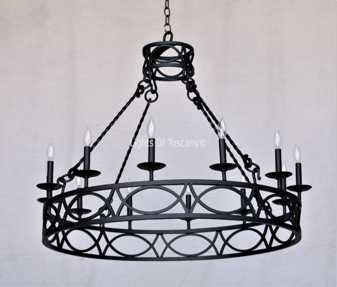 1076-8 Spanish Contemporary Iron Chandelier