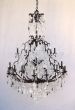 3410-21 Tuscan Style Wrought Iron Crystal Chandelier
