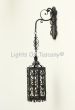 Spanish Style Hanging Lantern, Mexican Hacienda Style Wall Lantern, Mexican Lantern, Wrought Iron Spanish Hanging Wall Lantern, outdoor wall lantern, lantern hanging from arm, outdoor light hanging from arm, hanging wall lantern, decorative wall bracket, 