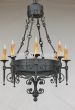 1992-8 Spanish Wrought Iron Chandelier.