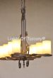 1161-8 Spanish Mediterranean Style Wrought Iron Chandelier with Glass Candles