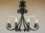 1371-8G Large Spanish Revival Wrought Iron Chandelier