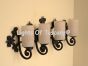 5572-4 Mediterranean Style Wrought Iron 4 Light Bathroom Vanity Bar Light