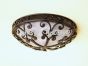 6550-3 Spanish Revival Flush Close to Ceiling Wrought Iron Light