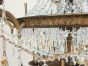 15625-24  European Antique Style Brass Chandelier with Crystals