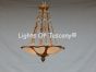 11104-6 Authentic Spanish Alabaster Chandelier