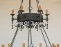 1050-18	Spanish Revival Wrought Iron Chandelier
