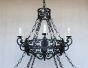 Spanish Style Chandelier, Heavy Wrought Iron Chandelier, Large Chandelier, 2 Tier Chandelier, 2 Level Chandelier, Spanish Revival Chandelier, Mediterranean Style Chandelier, Candelabra Chandelier, Extra Large Chandelier, Great Room Chandelier, Tuscan Chan