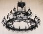 1845-24 Wrought Iron Chandelier