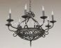 1445-6 Spanish Wrought Iron Chandelier