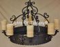 1245-8 Tuscan Country Style Iron Chandelier Mediterranean Rustic Wine Country Italian Spanish Style