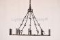 1065-10 Rustic Transitional Iron Chandelier