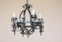 1238-4 Rustic Spanish Revival Style Iron Chandelier