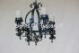 1238-4 Rustic Spanish Revival Style Iron Chandelier