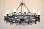 1319-12LG Spanish Revival Style Wrought Iron Chandelier
