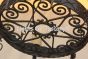 1470-8  Spanish Revival Wrought Iron Chandelier with Real Onyx