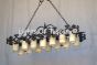 1514-14 Gothic Revival Style Iron Linear Chandelier