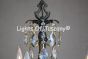 15570-5 Antique Cass Brass Crystal Chandelier