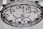 1842-12 Tuscan Mediterranean Style Wrought Iron Scroll Chandelier