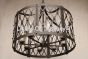wrought iron pendant light, wrought iron chandelier ,rustic iron chandelier, round hanging light,  rustic round chandelier, drum pendant light, drum light, drum hanging light, dining table light, restaurant hanging light, decorative lighting, accent light