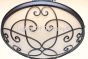 2431-6 Wrought Iron Spanish Style Bowl Light
