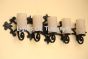 5573-5 Mediterranean Style Wrought Iron 5 Light Bathroom Vanity Bar Light