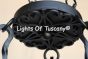 6559-12 Spanish Revival Semi Flush Iron Wrought Iron Light