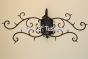 7019-1SC  Santa Barbara Colonial Wrought Iron Outdoor Mustache Light 