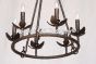 9058-6 Rustic Style Wrought Iron Chandelier