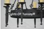 1392-8 Spanish Revival / Tuscan Style Iron Chandelier