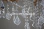15566-9 Italian Style Cast Crystal 2-Tier Chandelier