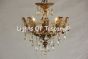 15904-4 European French Country Semi Flush Crystal Chandelier