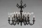 4232-12  Cast Brass Spanish Chandelier
