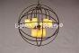 Wrought Iron Contemporary Orb Chandelier